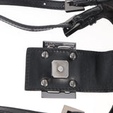 Fendi Zucchino Mia Hobo Bag Black