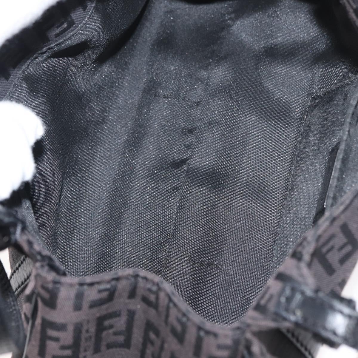 Fendi Zucchino Mia Hobo Bag Black