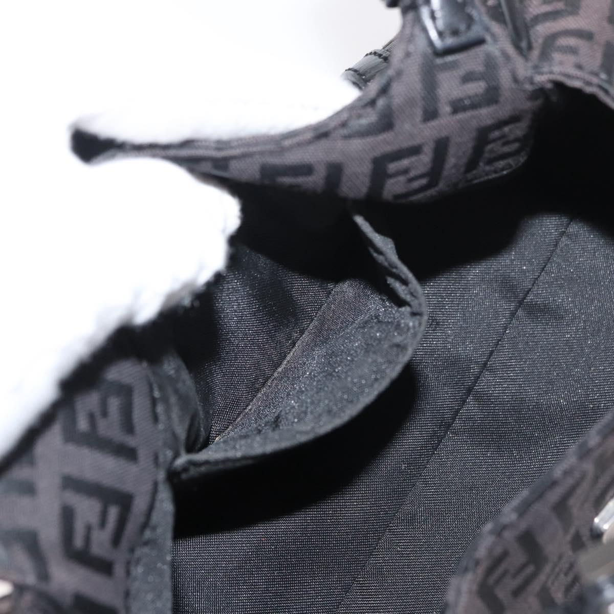 Fendi Zucchino Mia Hobo Bag Black