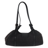 Fendi Zucchino Mia Hobo Bag Black