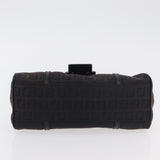 Fendi Zucchino Mia Hobo Bag Black