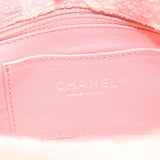 Chanel Pink and White Tweed Shoulder Bag