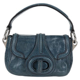 Prada Vitello Shine Sound Leather Two Way Bag Blue