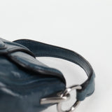Prada Vitello Shine Sound Leather Two Way Bag Blue