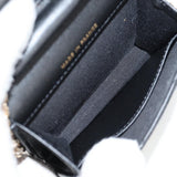Chanel Black and White Lambskin Crossbody Chain Pouch Accessory