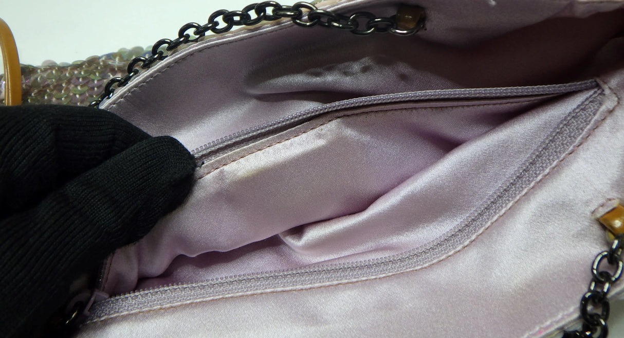 Prada Pink Iridescent Sequin Shoulder Bag