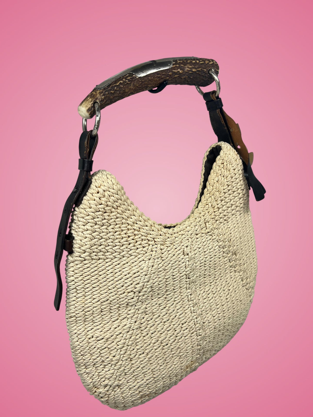 YSL Mombasa Beige Raffia