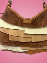 YSL Saint Tropez Brown Suede & Leather Bag