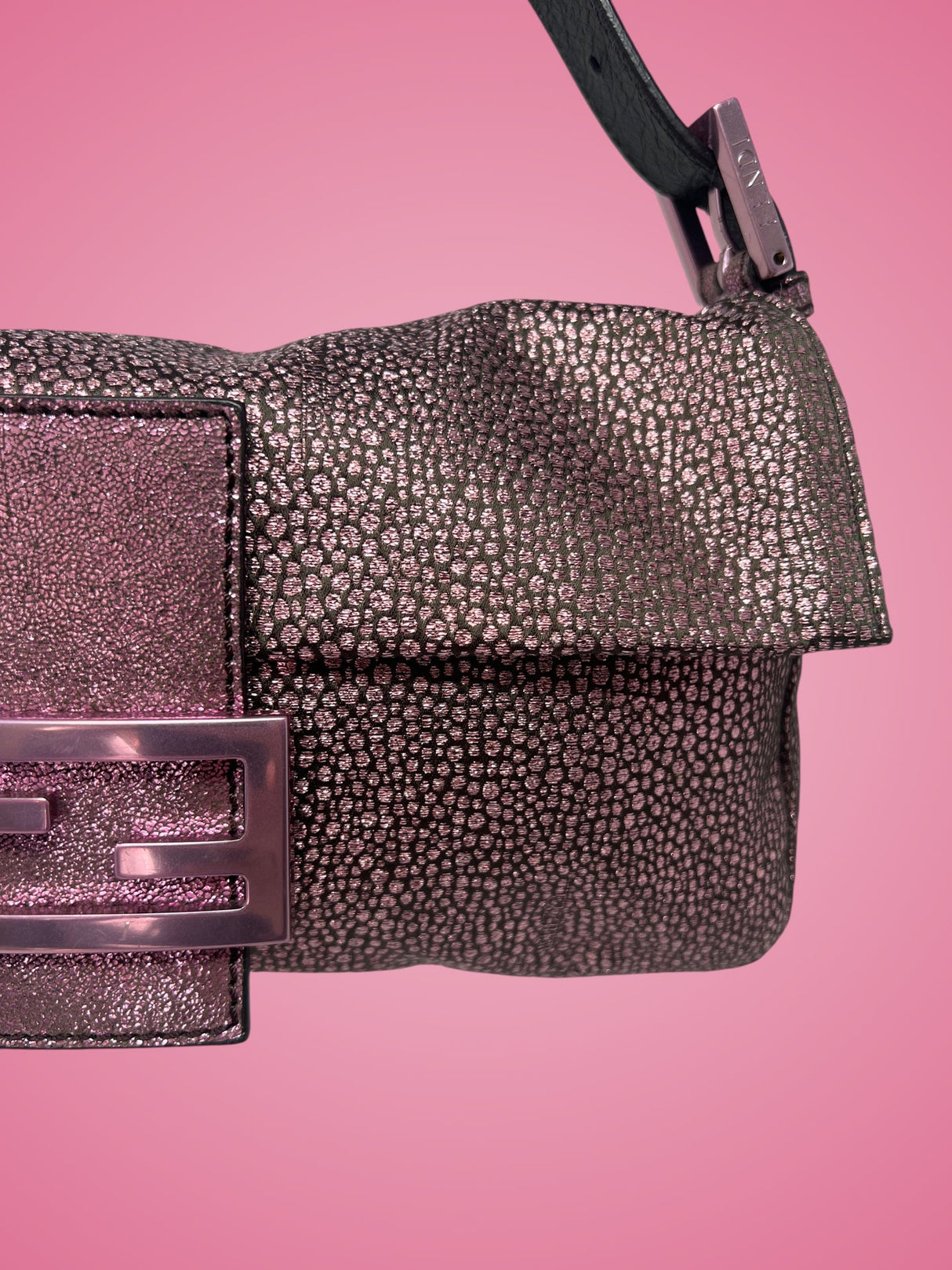 Fendi Baguette Pink Glitter