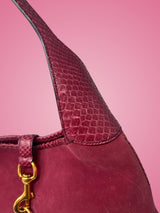 Gucci Jackie Red Suede Shoulder Bag