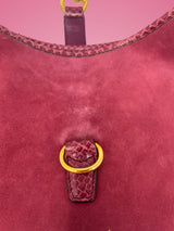 Gucci Jackie Red Suede Shoulder Bag
