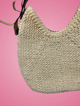YSL Mombasa Beige Raffia