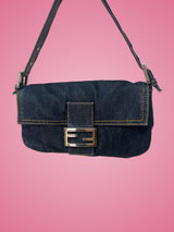 Fendi Baguette Navy Denim