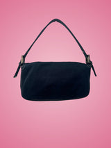 Fendi Baguette Navy Cotton