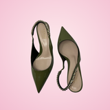 Gucci Green Slingback Heels 36