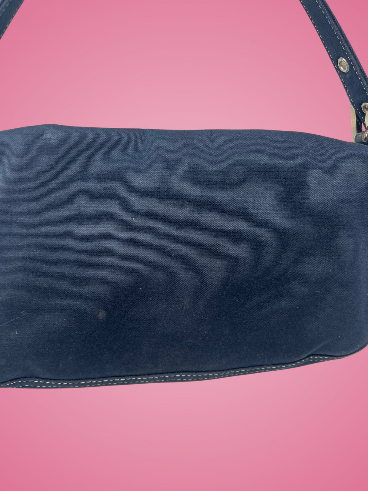 Fendi Baguette Navy Cotton