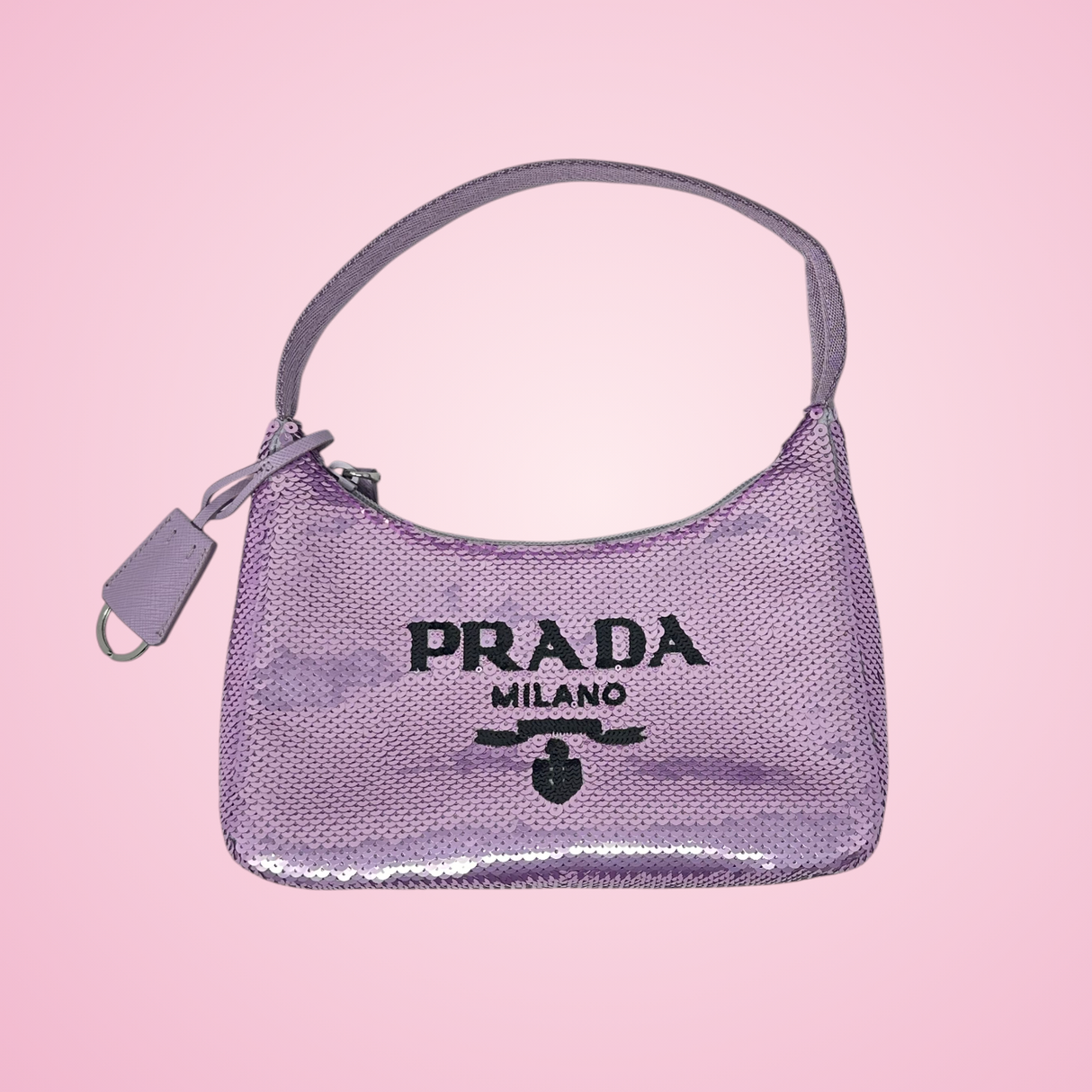 Prada Re-Edition 2000 Purple Sequin Paillettes Bag (comes in original box)