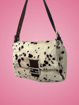 Fendi Mamma Baguette Pony Hair Dalmation Print