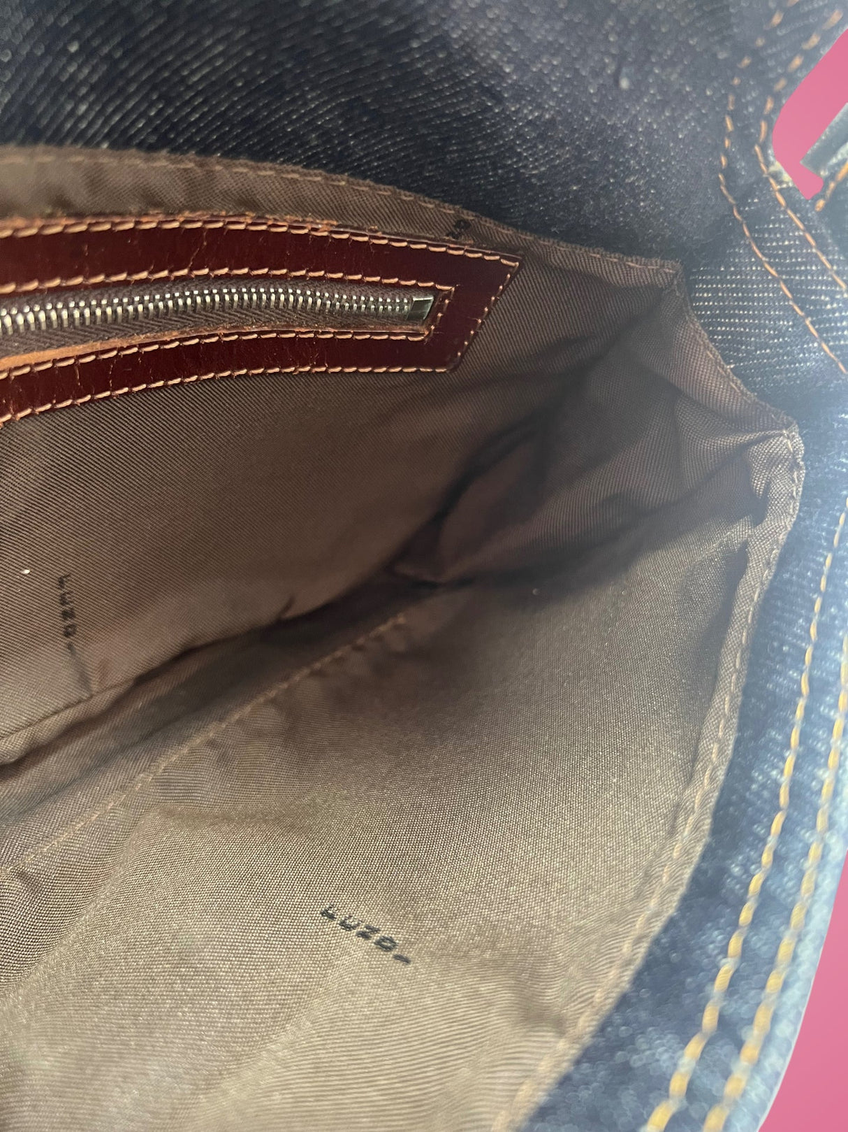 Fendi Baguette Navy Denim
