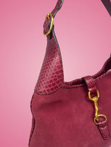 Gucci Jackie Red Suede Shoulder Bag