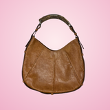 YSL Mombasa Brown Leather Shoulder Bag