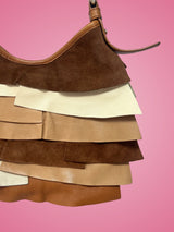 YSL Saint Tropez Brown Suede & Leather Bag