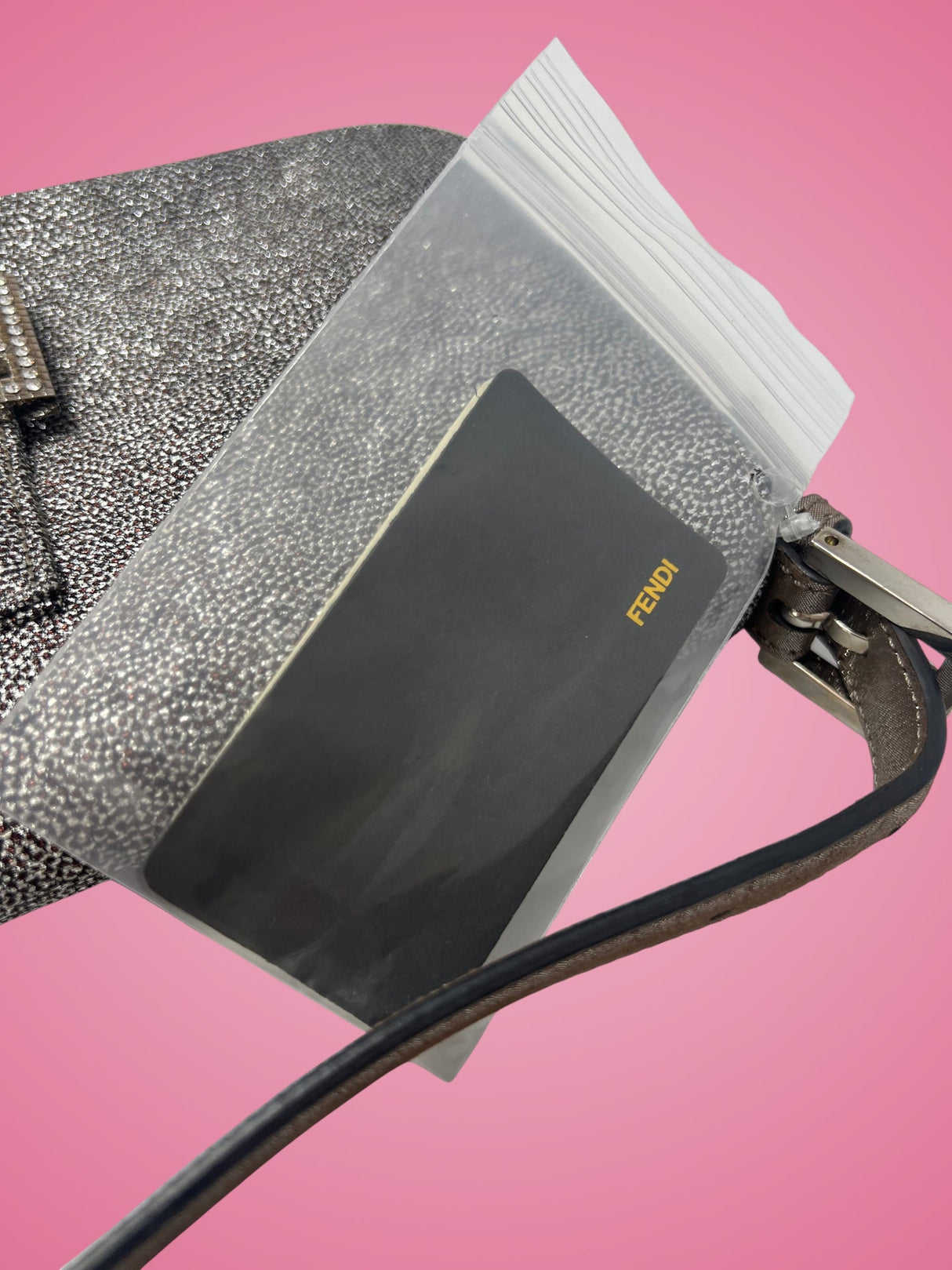 Fendi Baguette Silver Glitter
