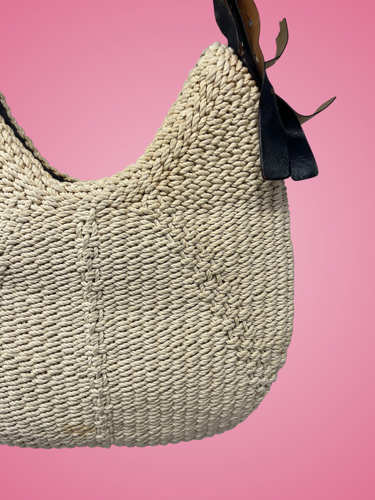 YSL Mombasa Beige Raffia