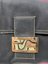 Fendi Baguette Navy Cotton