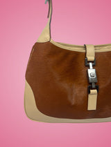 Gucci Jackie Brown Pony Hair Shoulder Bag