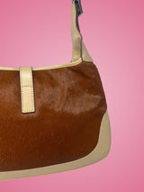 Gucci Jackie Brown Pony Hair Shoulder Bag