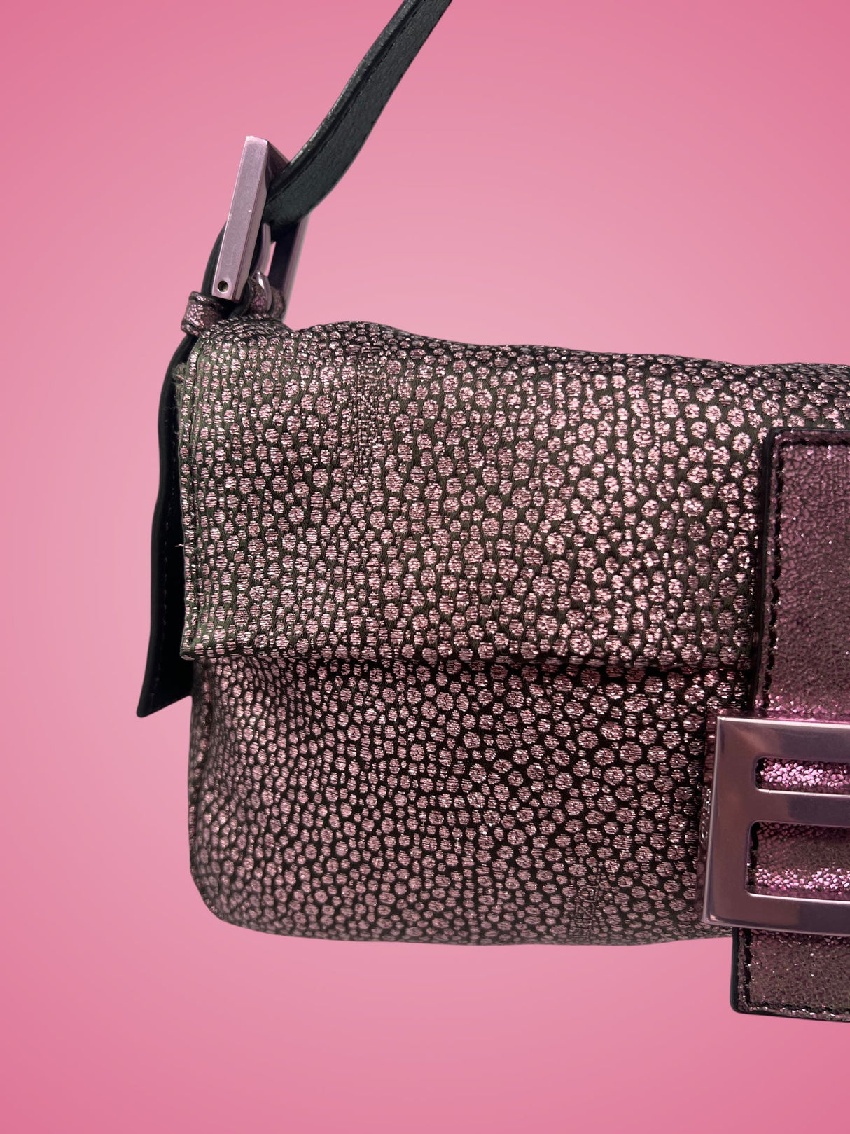 Fendi Baguette Pink Glitter