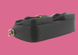 Fendi Zucca FF Multi Pocket Baguette Black Leather