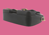 Fendi Zucca FF Multi Pocket Baguette Black Leather