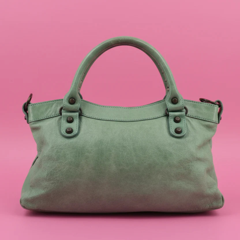 Balenciaga City First Two Way Bag Green Leather (includes dust bag)