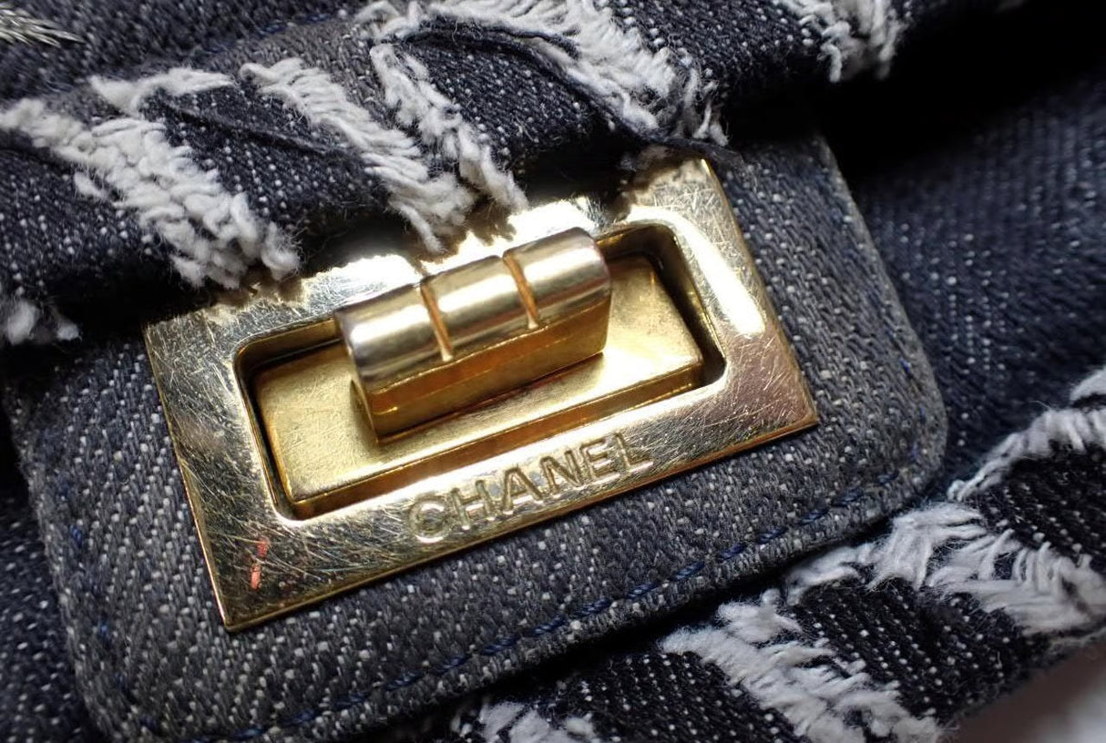 Chanel 2006 Night Flight Denim Shoulder Bag Limited Edition