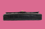 Chanel East West Chocolate Bar Bag Black Lambskin