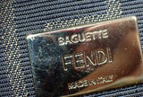 Fendi Zucca FF Multi Pocket Baguette Black Leather