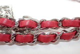 Chanel Pink Colorblock Matelassé Quilted Lambskin Chain Shoulder Bag