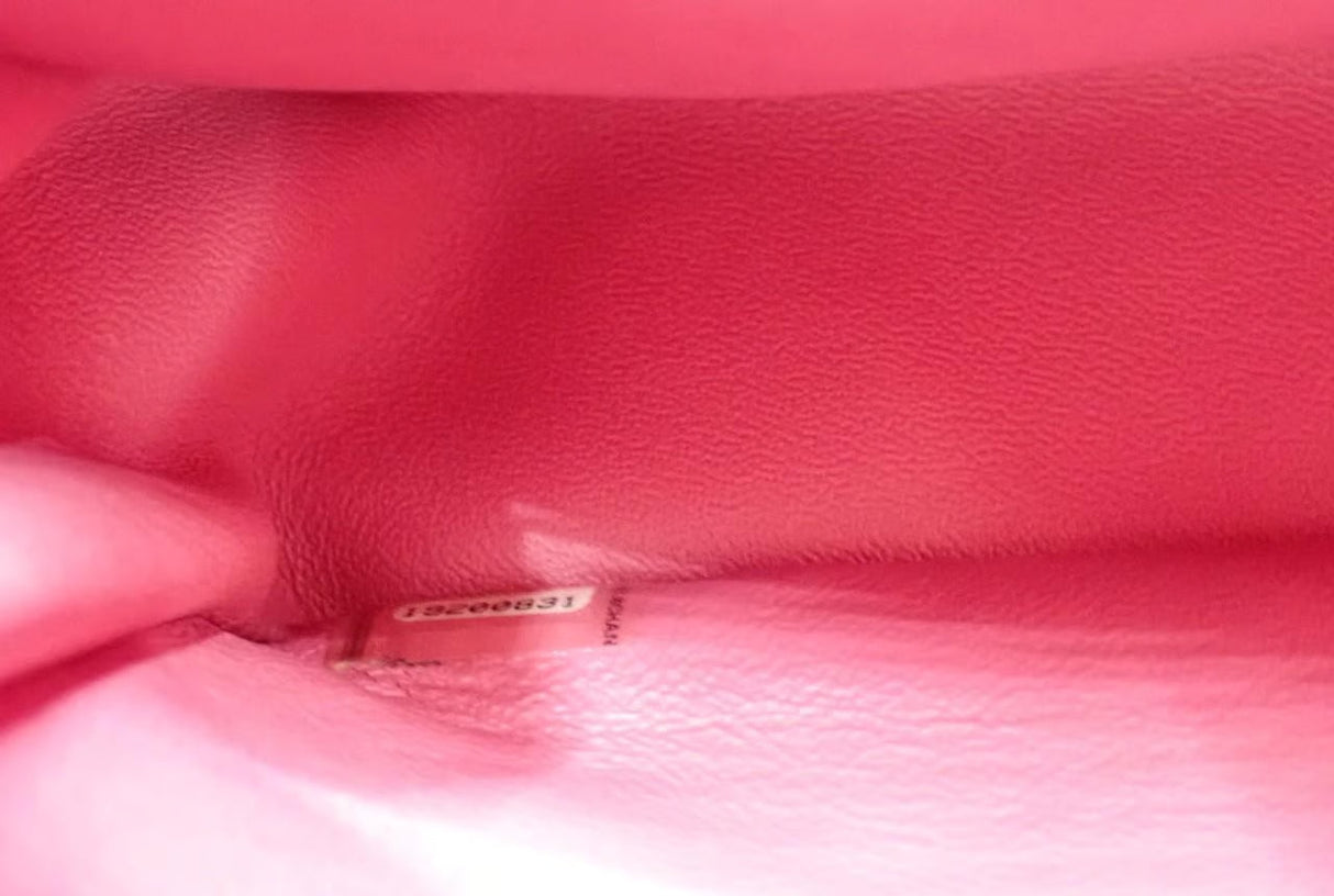 Chanel Pink Colorblock Matelassé Quilted Lambskin Chain Shoulder Bag