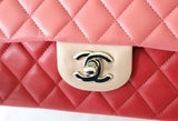 Chanel Pink Colorblock Matelassé Quilted Lambskin Chain Shoulder Bag