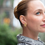 Christian Dior gold retro chainlink earrings