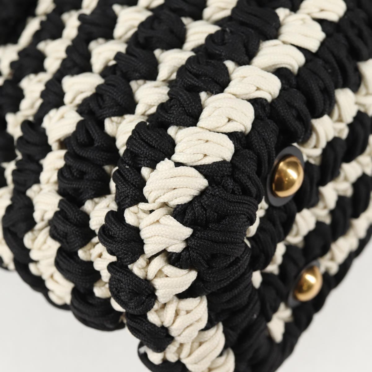 #49 Salvatore Ferragamo Margot Gancini Bag Polyester 2Way White Black