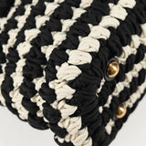 #49 Salvatore Ferragamo Margot Gancini Bag Polyester 2Way White Black