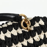 #49 Salvatore Ferragamo Margot Gancini Bag Polyester 2Way White Black