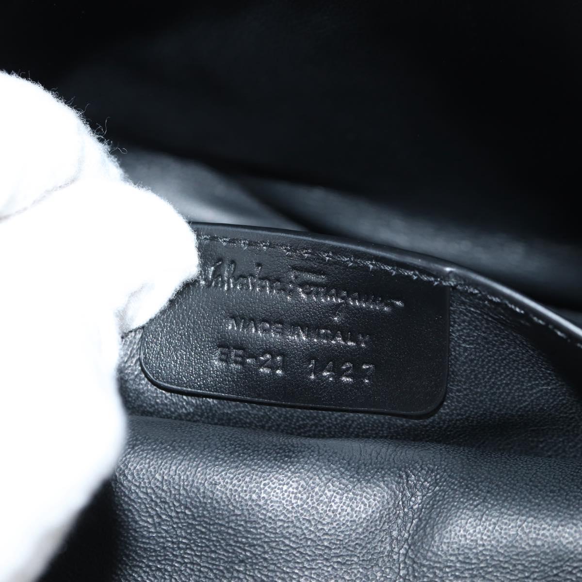 #49 Salvatore Ferragamo Margot Gancini Bag Polyester 2Way White Black