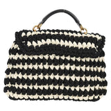 #49 Salvatore Ferragamo Margot Gancini Bag Polyester 2Way White Black