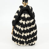 #49 Salvatore Ferragamo Margot Gancini Bag Polyester 2Way White Black