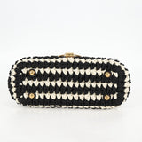 #49 Salvatore Ferragamo Margot Gancini Bag Polyester 2Way White Black