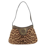 Salvatore Ferragamo Gancini Hobo Bag in leopard print pony hair